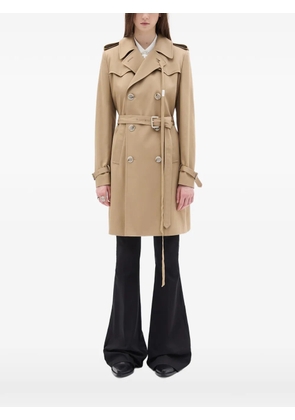 Ann Demeulemeester double-breasted trench coat - Neutrals