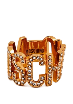 Moschino crystal-embellished ring - Gold