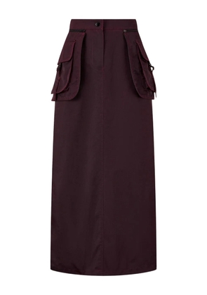 TOMBOY cargo-pocket maxi skirt - Red