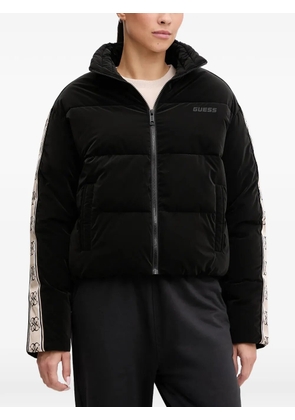 GUESS USA logo-tape padded jacket - Black