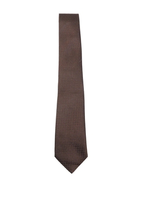 Canali textured silk tie - Brown