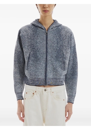 Crush Collection denim-effect cropped jacket - Blue