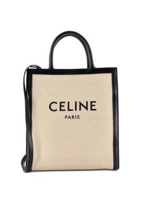 Celine Pre-Owned Vertical Cabas Canvas with Leather Small tote bag - Black