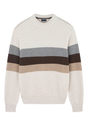 Paul & Shark rib-knit crew-neck sweater - Neutrals