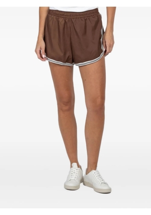 FREEDÉR stripe-trimmed shorts - Brown