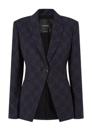PINKO geometric-print single-breasted jacket - Black