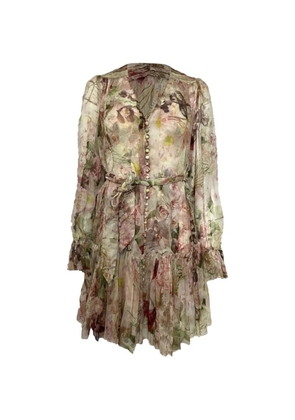 ZIMMERMANN floral-print mini dress - Neutrals