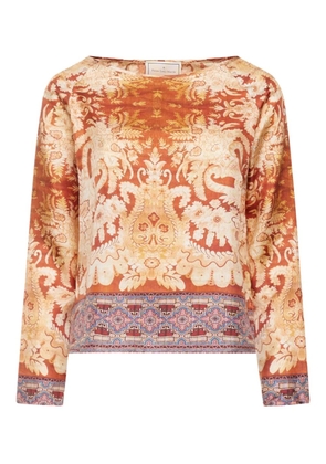 Pierre-Louis Mascia floral-pattern long-sleeve blouse - Red