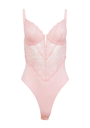 Fleur Du Mal Bianca lace bodysuit - Pink