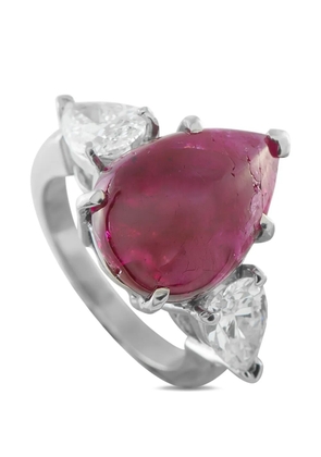 LB Exclusive diamond and ruby ring - Silver