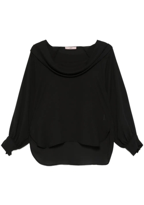 CARLA G. cowl neck blouse - Black