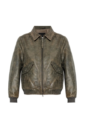 AllSaints Marland aviator leather jacket - Brown