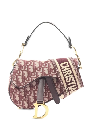 Christian Dior Pre-Owned 2010s Saddle jacquard shoulder bag - Red