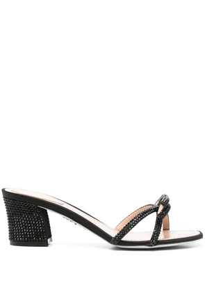René Caovilla 50mm Ribbon sandals - Black