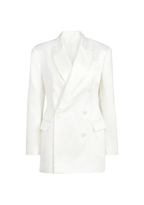 Brunello Cucinelli satin monili blazer - White