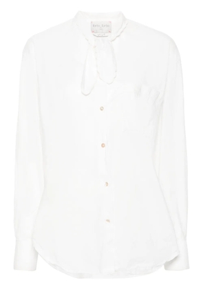 Forte Forte pussy-bow cotton shirt - White