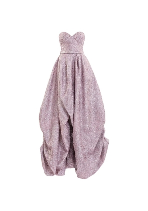 Saiid Kobeisy brocade maxi dress - Pink