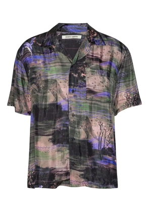 Henrik Vibskov buttoned graphic shirt - Green