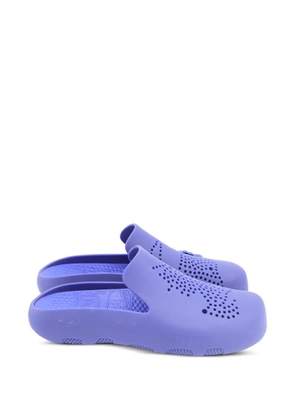 Burberry Pre-Owned Stingray perforated clogs - Purple