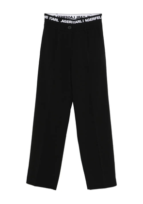 Karl Lagerfeld Jeans logo-waistband trousers - Black