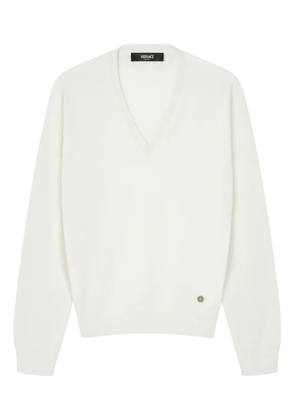 Versace V-neck sweater - White