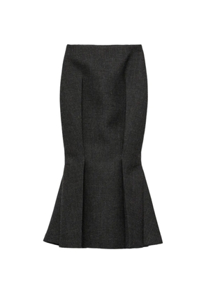 Prada rush-stitch midi skirt - Grey