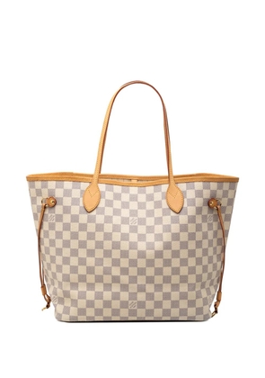 Louis Vuitton Pre-Owned 2014 Damier Azur Neverfull MM tote bag - White