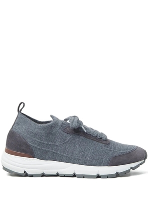Peserico suede-panel sneakers - Grey