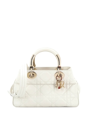 Christian Dior Pre-Owned Lady 95.22 Bag Cannage Embossed Leather Medium tote bag - White