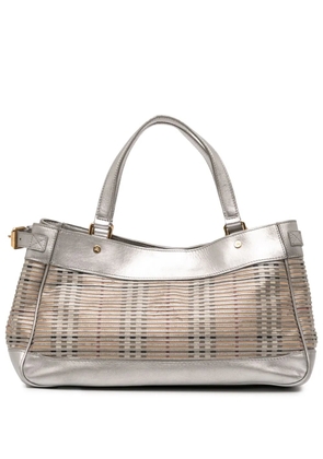 Burberry Pre-Owned 2000-2017 Haymarket Check Coated Canvas Ravensdon handbag - Silver