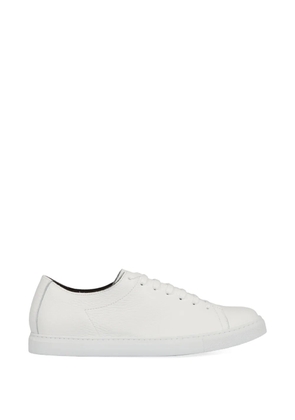 slowear hammered rounded leather sneakers - White