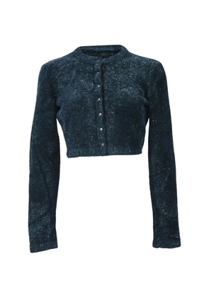 Alaïa Pre-Owned buttoned glitter cropped cardigan - Green