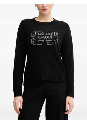 Gaudi embellished crew-neck sweater - Black