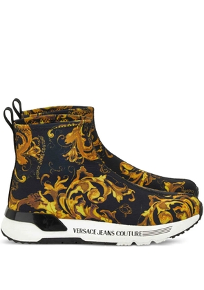 Versace Jeans Couture baroque-print slip-on sneakers - C98 BLACK/GOLD