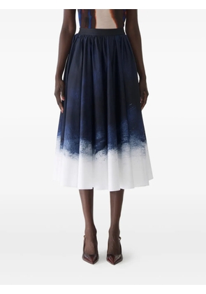 Jason Wu Collection ombré-print midi skirt - Blue