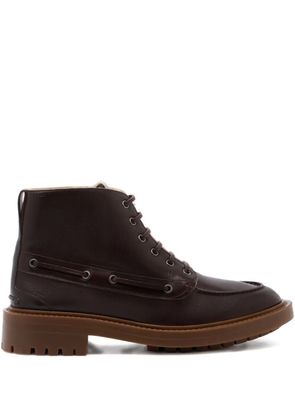 Bally leather boots - EBANO/GINGER