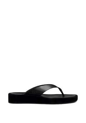 Reformation eden platform thong sandals - Black