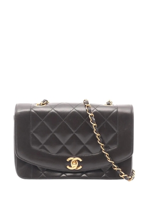 CHANEL Pre-Owned 1994-1996 Small Lambskin Diana Flap crossbody bag - Black