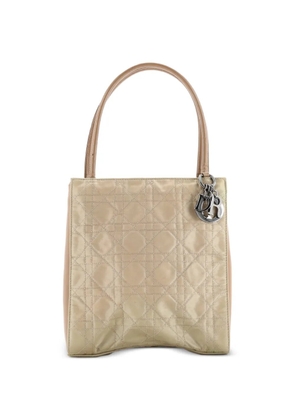 Christian Dior Pre-Owned Vintage Lady Dior Bag Cannage Quilt Nylon Medium satchel - Neutrals