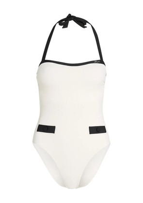 Karl Lagerfeld Signature swimsuit - White