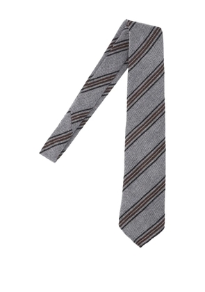 Cesare Attolini striped tie - Grey