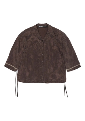Bimba y Lola buttoned V-neck shirt - Brown