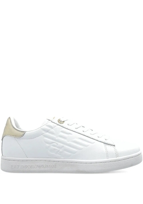 Ea7 Emporio Armani leather sneakers - White