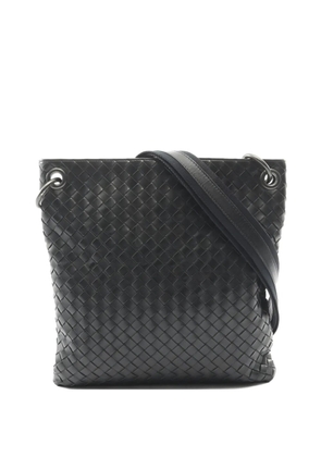 Bottega Veneta Pre-Owned 2000s small intrecciato messenger bag - Black