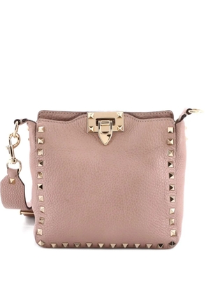 Valentino Garavani Pre-Owned Rockstud Flip Lock Messenger Bag Leather Mini crossbody bag - Neutrals