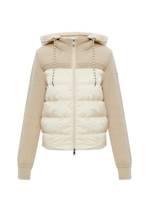 Moncler logo-patch cardigan - Neutrals