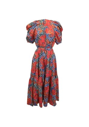 Ulla Johnson Claire puff-sleeve open-back dress - Red