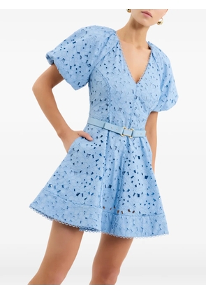 Rebecca Vallance puff-sleeve mini dress - Blue