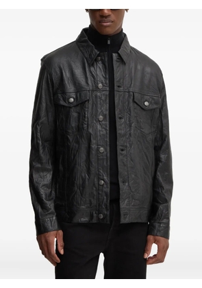 Zadig&Voltaire leather button-fastening jacket - Black