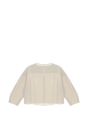 Studio Nicholson long sleeve boxy top - Neutrals
